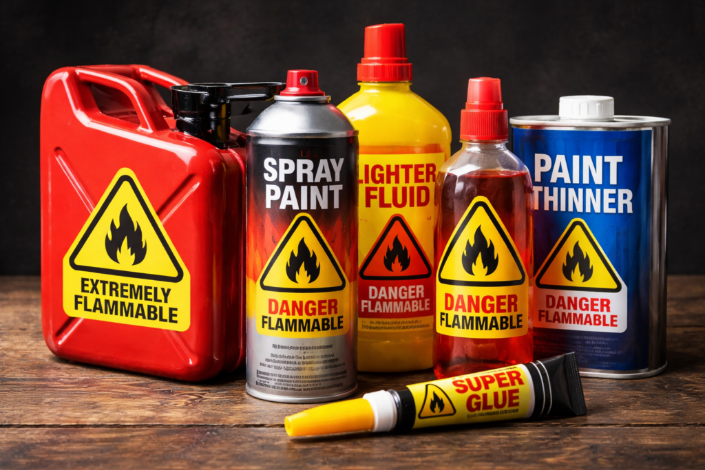 Brandfarliga produkter